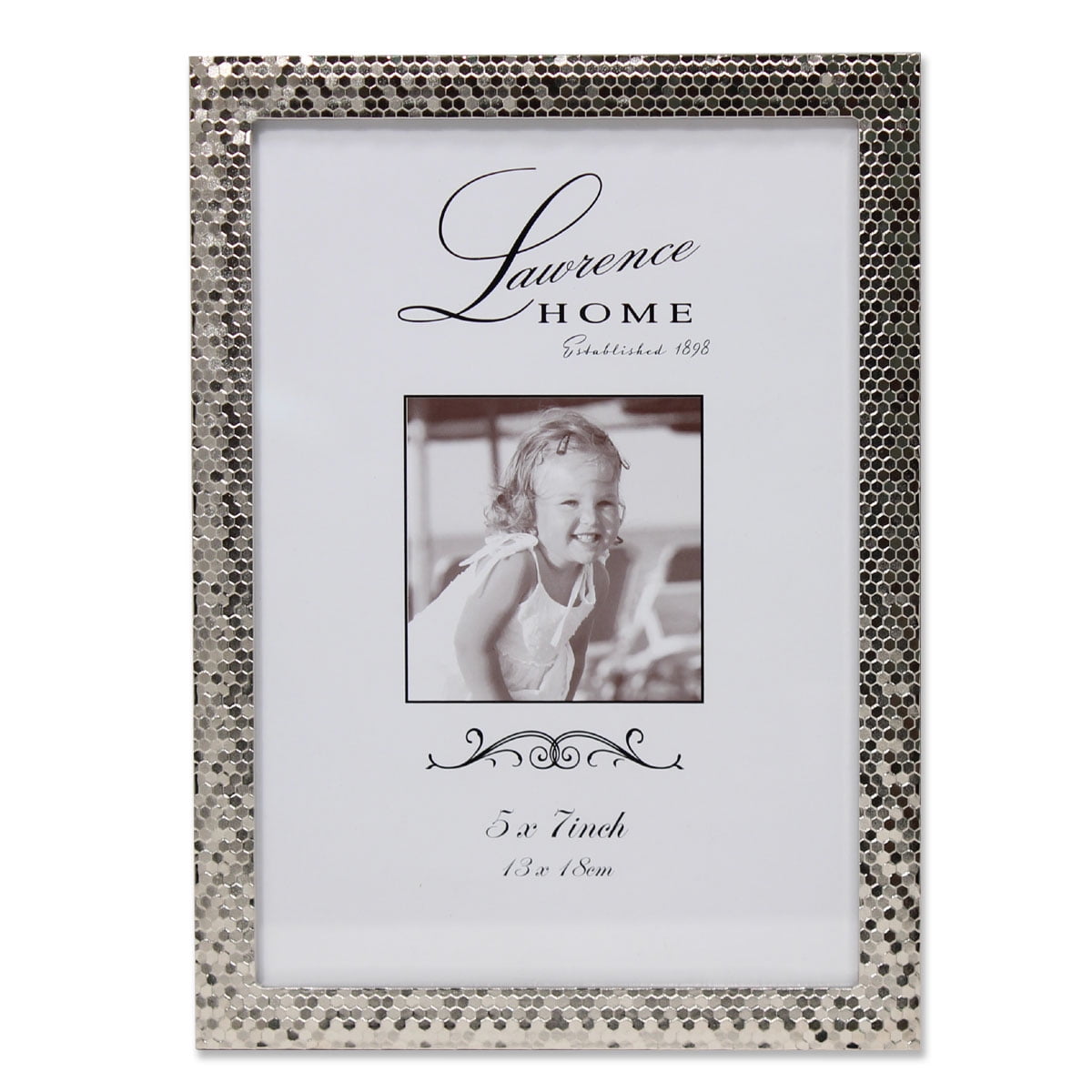 Shimmer Silver 5x7 Metal Picture Frame