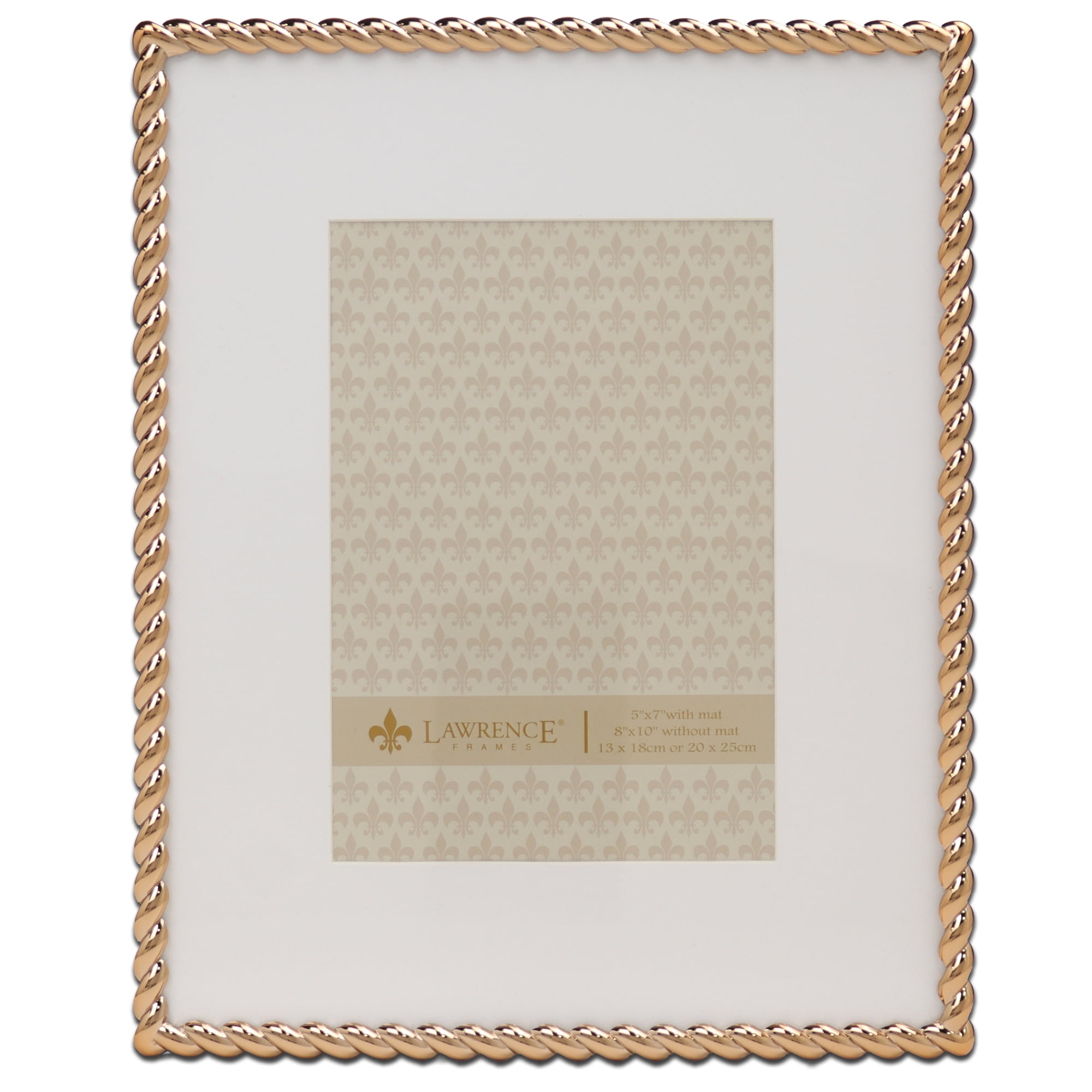 Lawrence Frames 8.54" x 10.51" Metal Picture Frame, Gold - Walmart.com