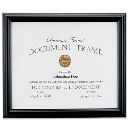 Lawrence Frames 8.5x11 Black Document Picture Frame
