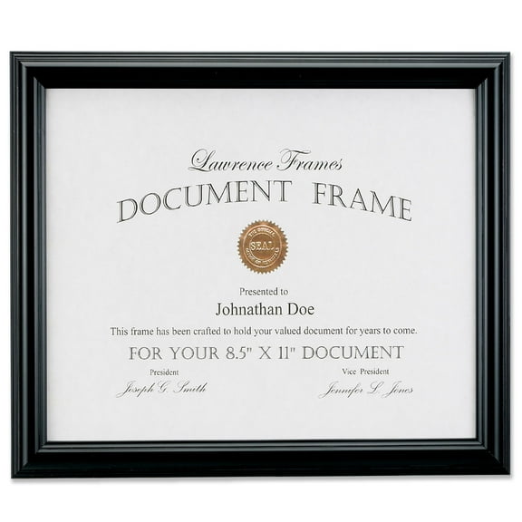 Lawrence Frames 8.5x11 Black Document Picture Frame