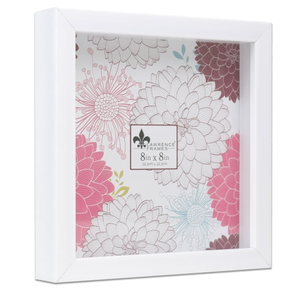 Lawrence Frames 8.9 in x 8.9 in Polystyrene Shadow Box, White