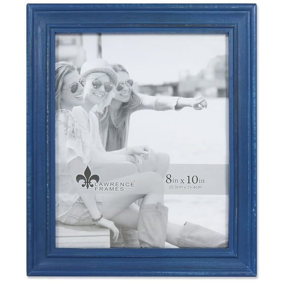 Lawrence Frames 8"W x 10"H Durham Weathered Navy Blue Wood Picture Frame (746680)