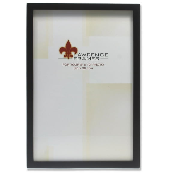 Lawrence Frames 8x12 Black Wood Picture Frame - Gallery Collection 755582