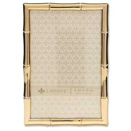 Lawrence Frames Bamboo Design Metal Frame, 4x6, Gold 4x6 Gold