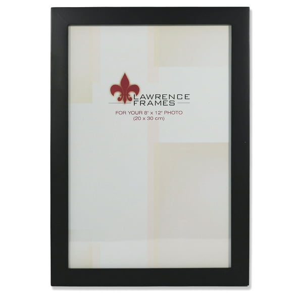 Lawrence Frames Black Wood Classic 8x12 Picture Frame 34382