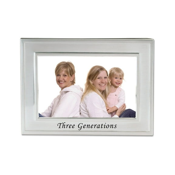 Lawrence Frames Brushed Metal 4x6 Three Generations Picture Frame 508064
