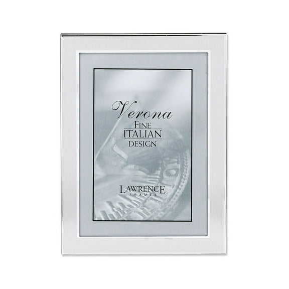 Lawrence Frames Brushed Silver 5x7 Metal Picture Frame 750057