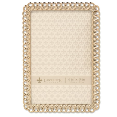 Lawrence Frames Eternity Rings 4x6 Gold Metal Picture Frame