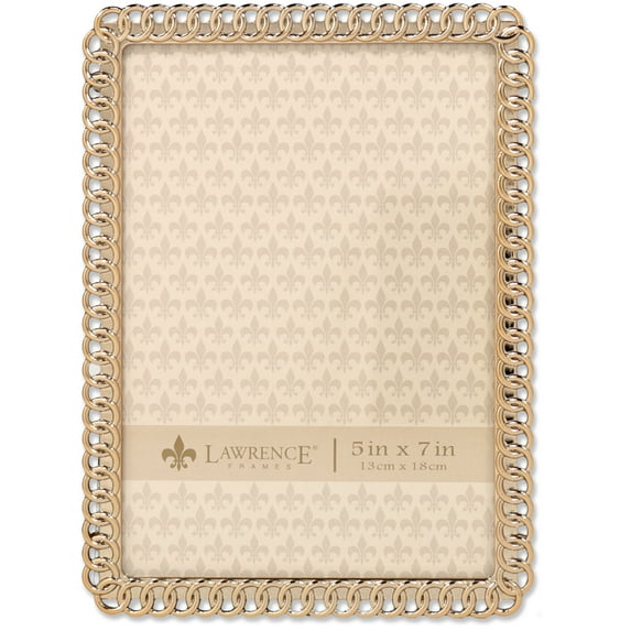Lawrence Frames Eternity Rings 5x7 Gold Metal Picture Frame
