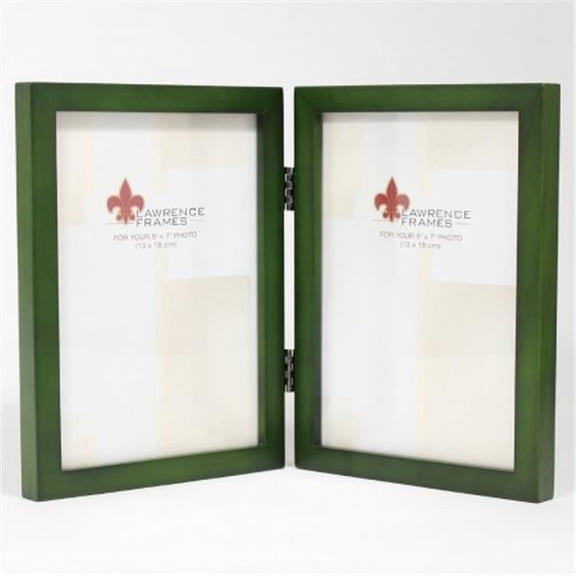 Lawrence Frames Hinged Double Wood Picture Frame Gallery - Green, 0.71 in.