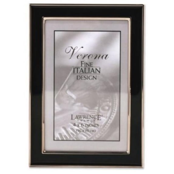 Lawrence Frames Lawrence Frames Silver Plated 4x6 Metal with Black ...