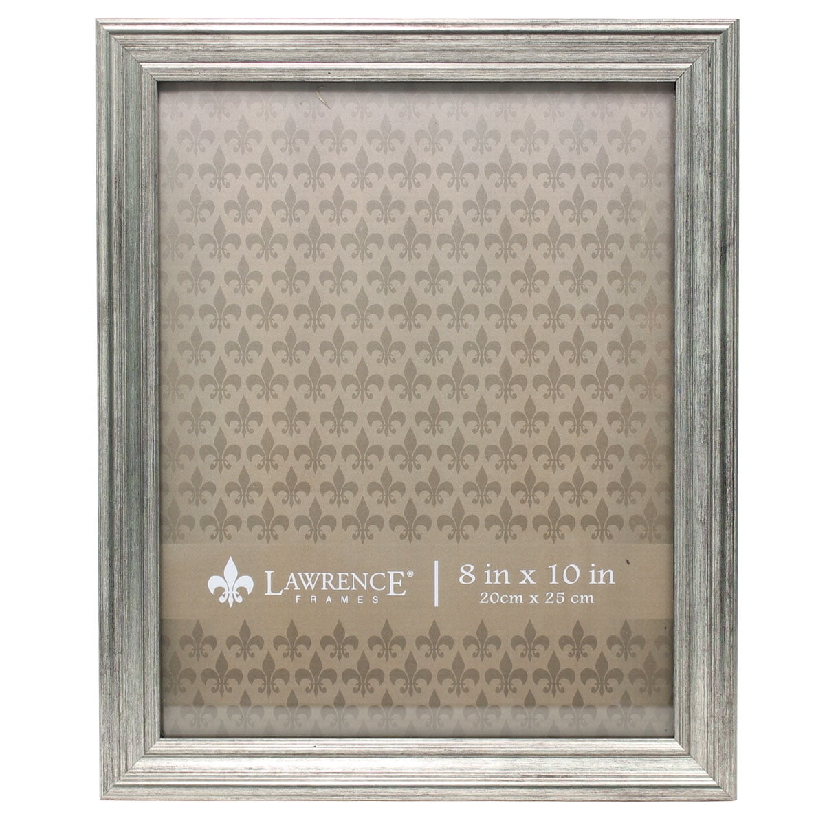 Burnished Silver 8x10 Wood Picture Frame with Glass Cover