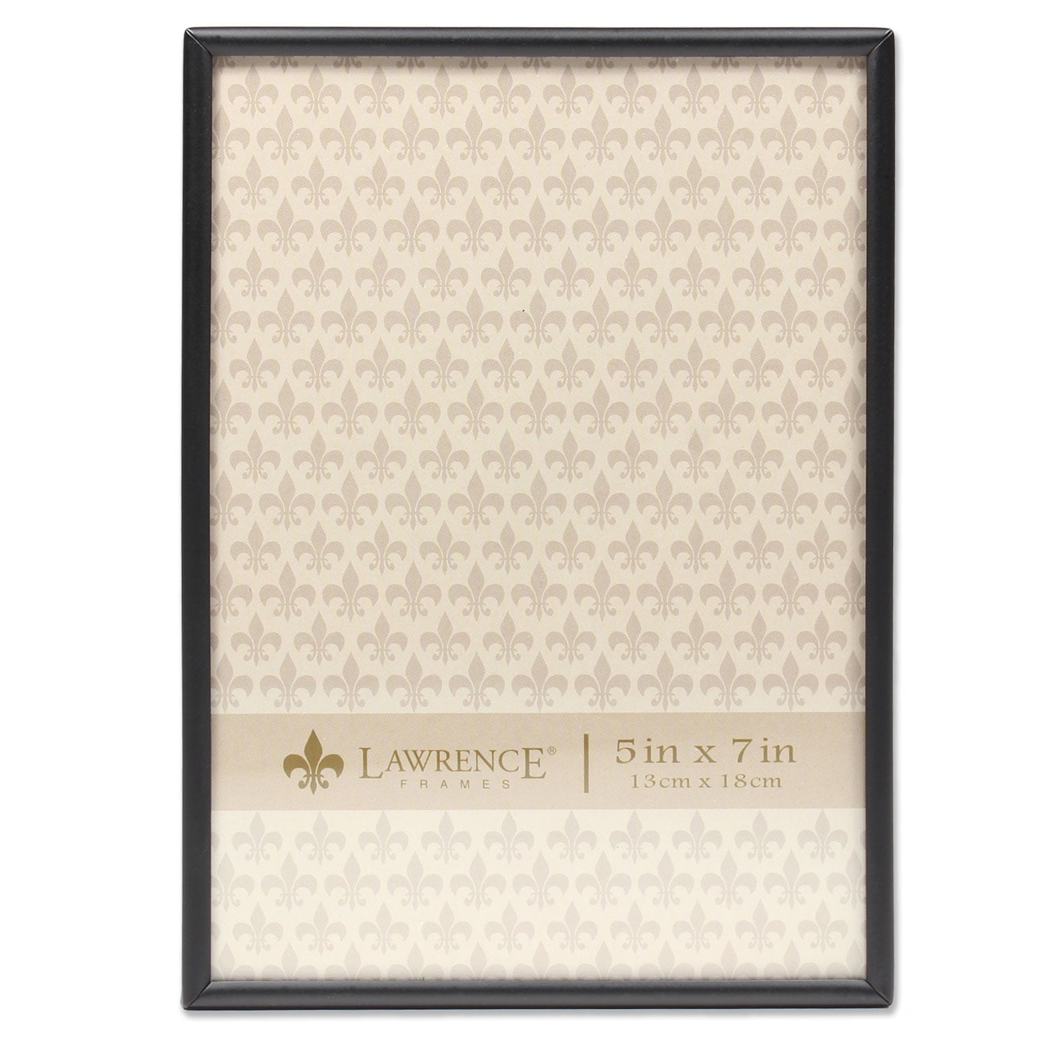 Matte Black Metal 5x7 Picture Frame with Glass Cover