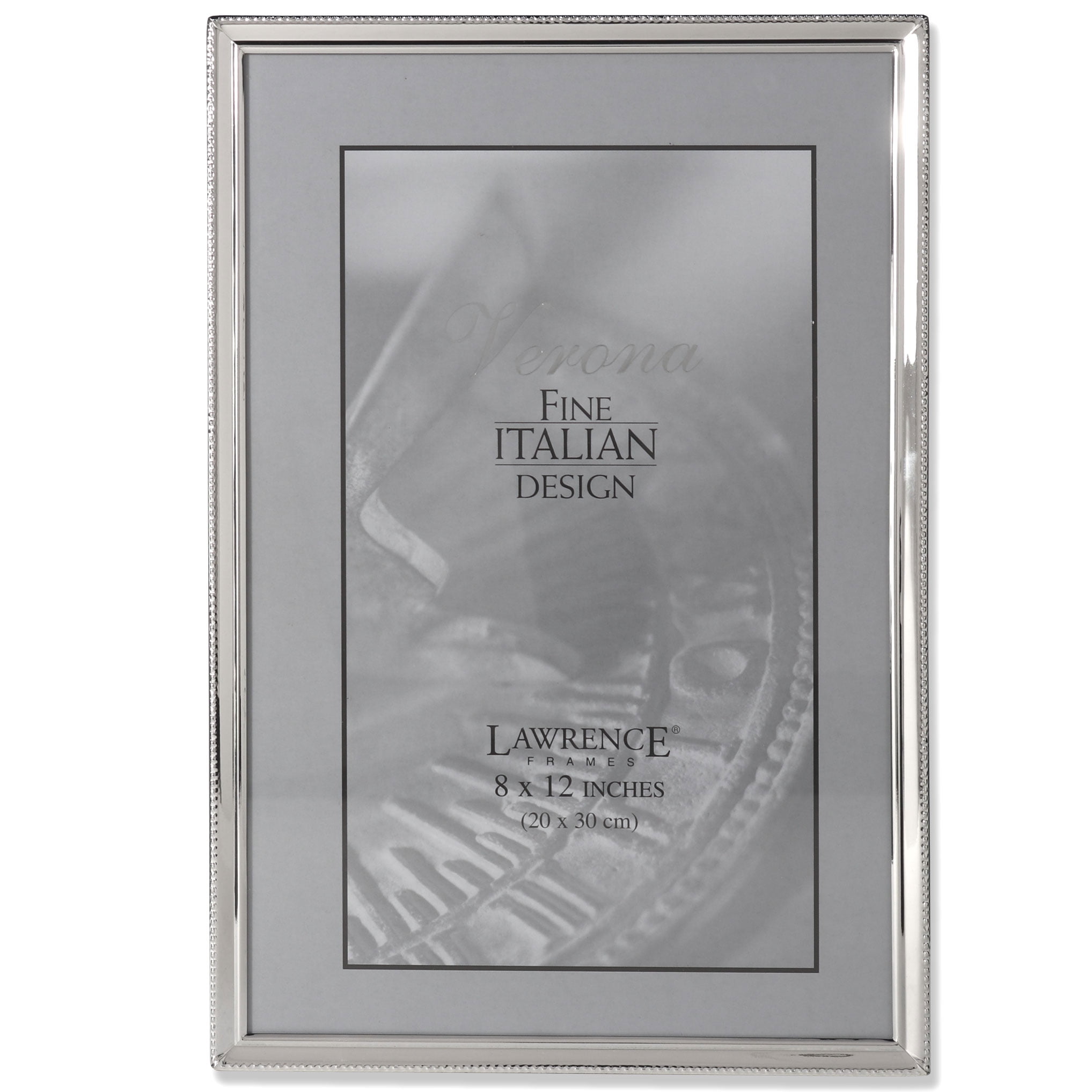 Lawrence Frames Metal Rope Matted Picture Frame, Size: 8 x 10 in., Silver
