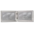 thumbnail image 1 of Lawrence Frames Polished Silver Plate 4x6 Hinged Double Horizontal Picture Frame - Bead Border Design, 1 of 2