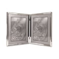 thumbnail image 1 of Lawrence Frames Polished Silver Plate 8x10 Hinged Double Picture Frame - Bead Border Design, 1 of 2