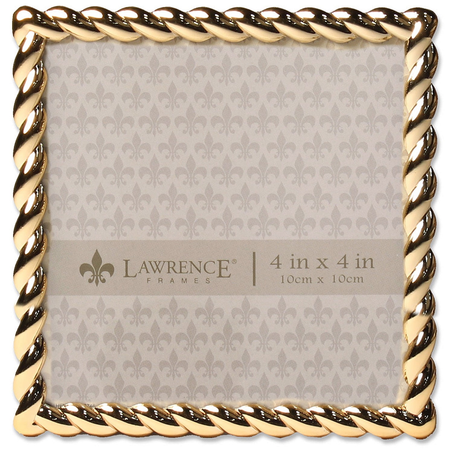 Polished Gold Metal Rope Design 4x4 Tabletop and Wall Frame
