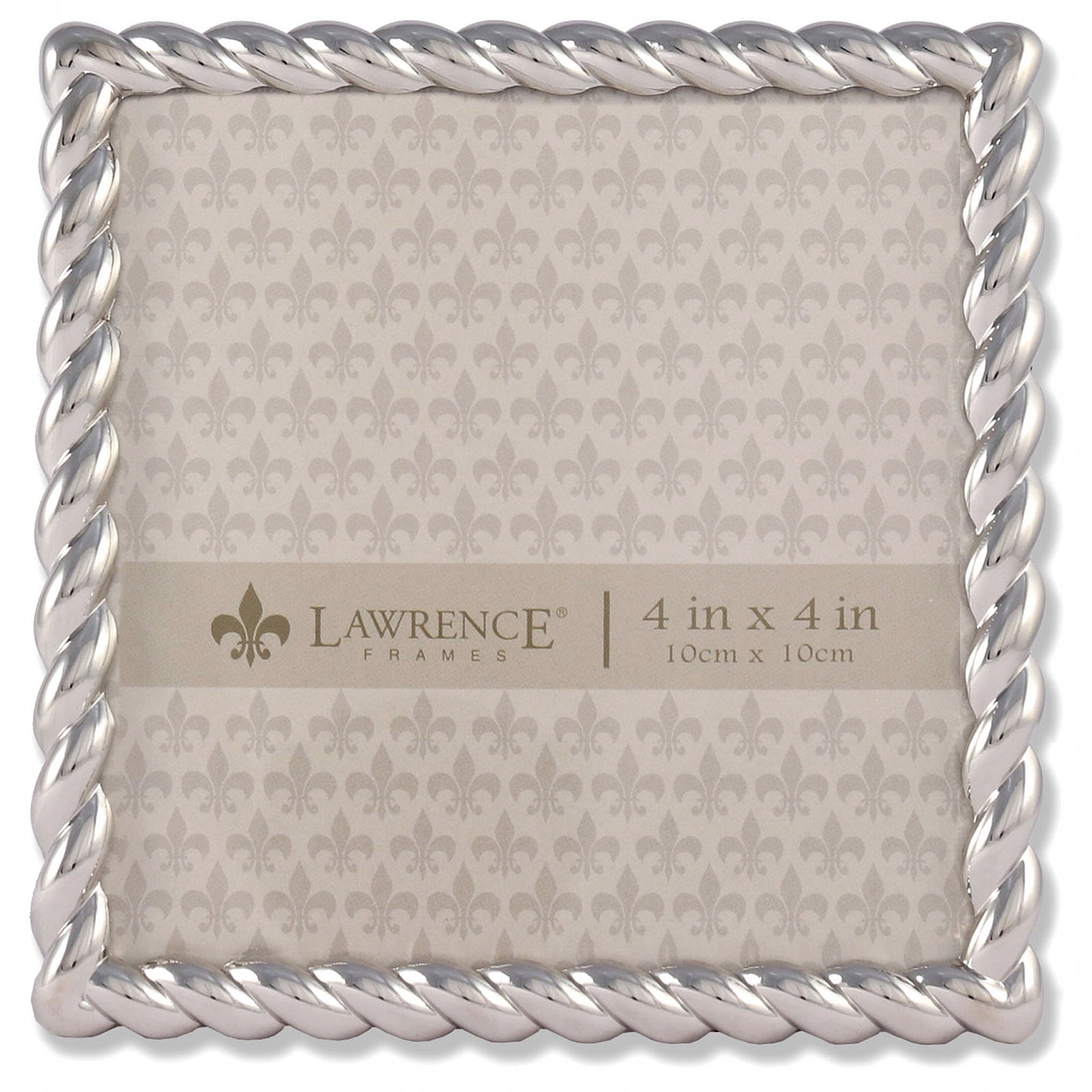 Silver Polished Metal Rope Design 4x4 Frame
