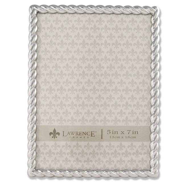 Lawrence Frames Silver Metal Rope 5x7 Picture Frame - Walmart.com
