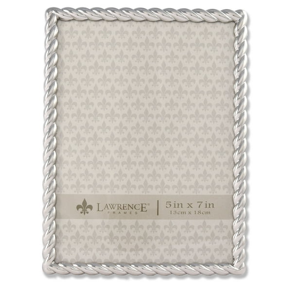 Lawrence Frames Silver Metal Rope 5x7 Picture Frame