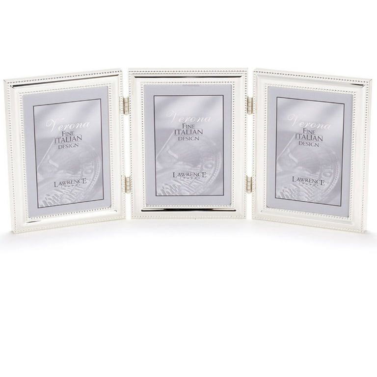 CustomPictureFrames.com 6x10 Frame Silver Real Wood Picture Frame Width 1 Inches | Interior Frame Depth 0.75 Inches | Damien Industrial Photo Frame