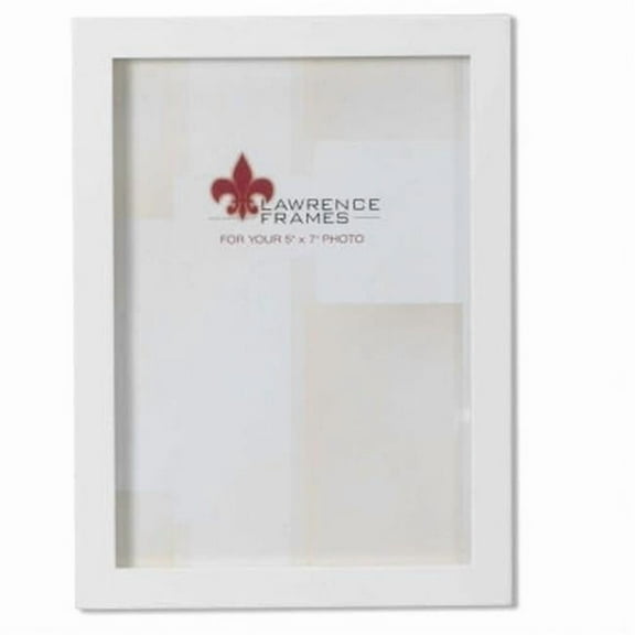 Lawrence Frames White Wood Picture Frame - Gallery Collection - 5x7
