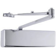 Lawrence Hardware Extra Heavy Duty Door Closer, Grade 1 Adjustable Commercial Door Closer, Polished Chrome