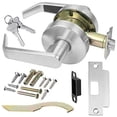 thumbnail image 1 of Lawrence Hardware Heavy-Duty Chrome Storeroom Door Lock Set with Key Lock, Keyed Alike 2 3/4", 1 of 3