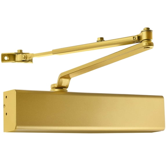Lawrence Hardware Heavy Duty Commercial Door Closer for Interior & Exterior Doors, Painted Gold