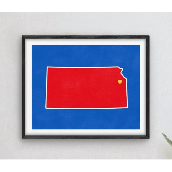 Lawrence Kansas Art College Themed Alumni Map Wall Art, Travel Inspired Home And Office Decor