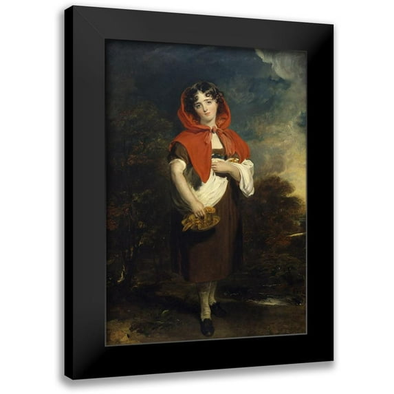 Lawrence, Sir Thomas 11x14 Black Modern Framed Museum Art Print Titled - Emily Anderson: Little Red Riding Hood