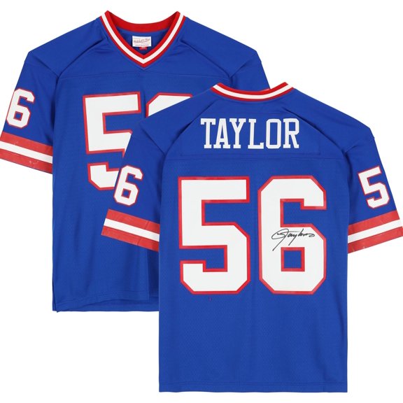 Lawrence Taylor New York Giants Autographed Mitchell & Ness Blue Replica Jersey - Fanatics Authentic Certified