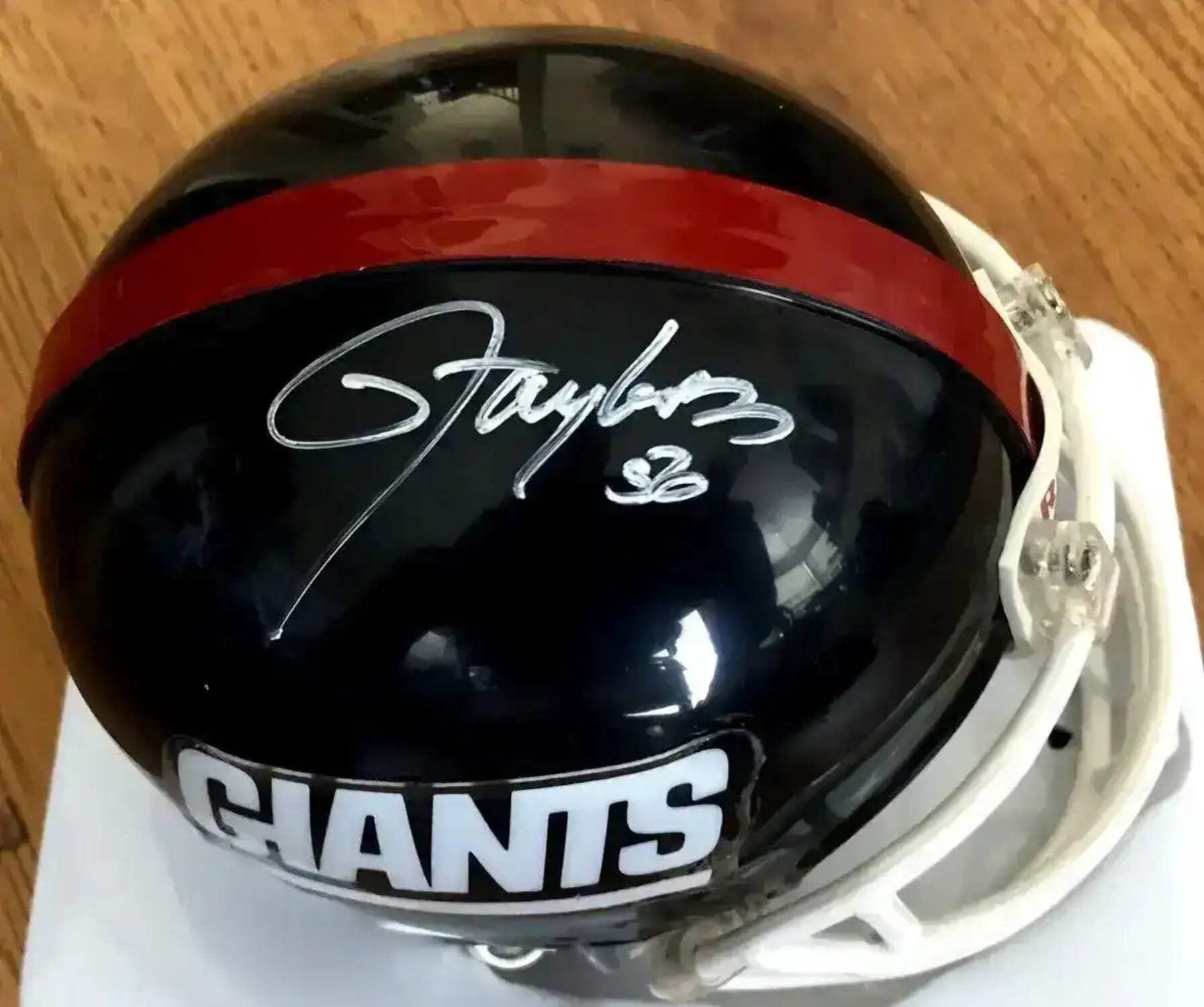 Lawrence Taylor autographed New York Giants Riddell mini helmet JSA