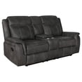 thumbnail image 1 of Lawrence Upholstered Padded Arm Reclining Loveseat Charcoal, 1 of 6
