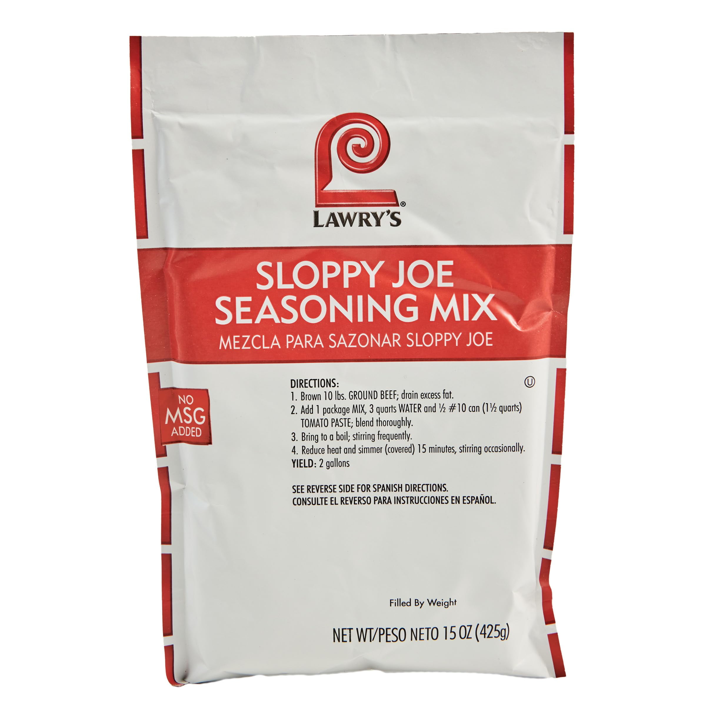 Lawry,S Sloppy Joe Seasoning Mix, 15 Oz One 15 Ounce Package Of
