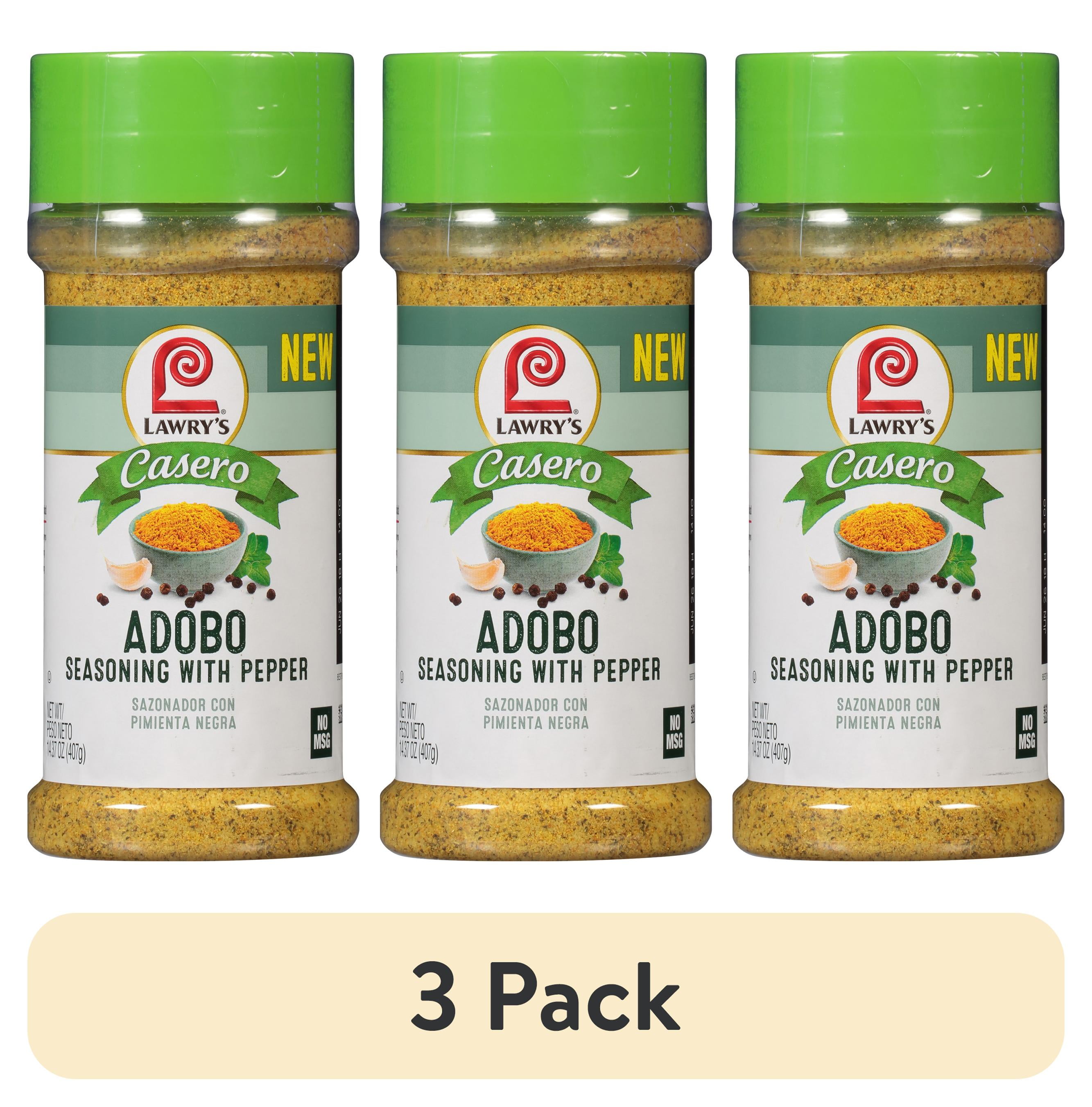 Lawry's Casero Kosher Adobo with Pepper, 14.37 oz Bottle