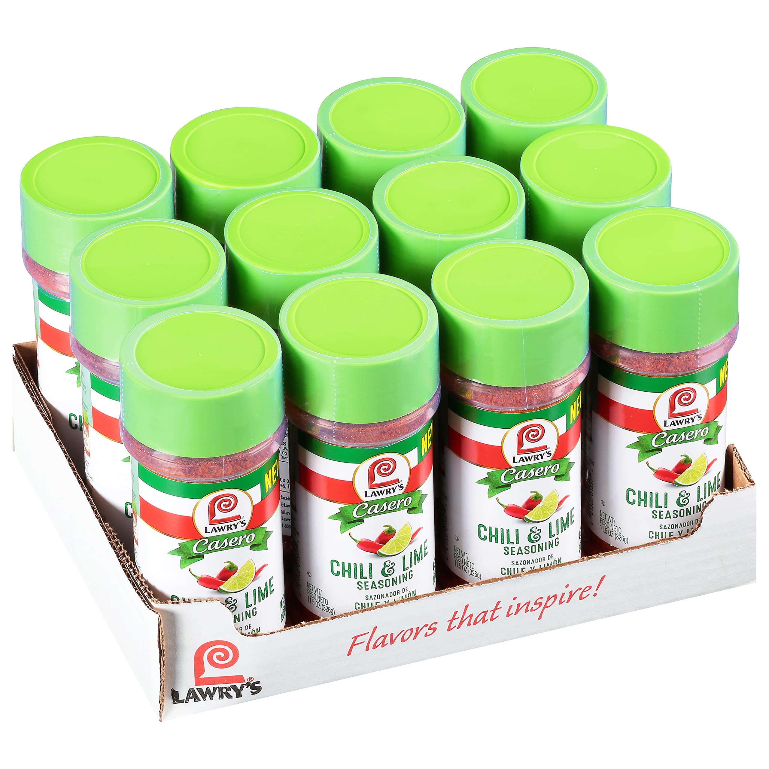 Lawry's Casero Chili & Lime Seasoning, 11.5 oz (Pack of 12) H1 ...