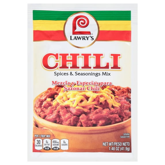 Lawry's Chili Seasoning Mix 1.48 oz (Pack Of 12)