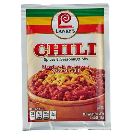 Lawry's Chili Spices & Seasonings Mix, 1.48 oz Packet