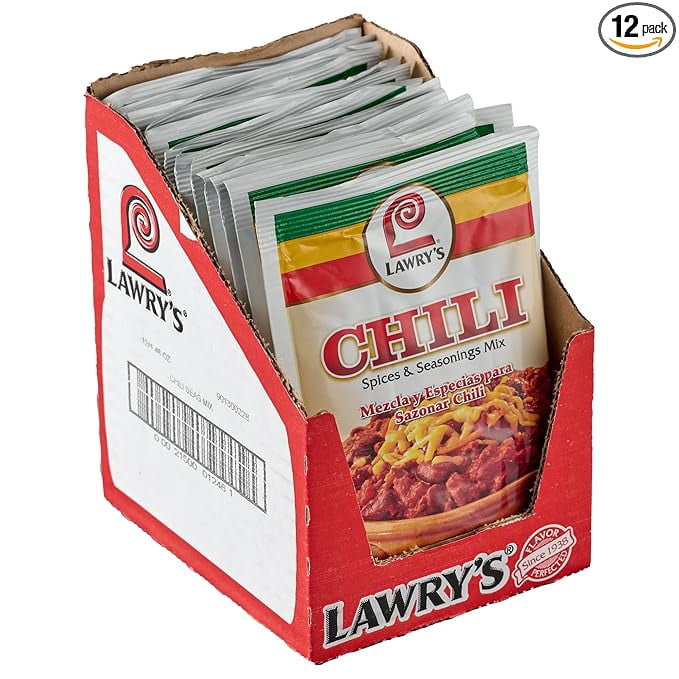 Lawry's UM1&nbsp;Chili Spices & Seasonings Mix, 1.48 oz (Pack of 12)