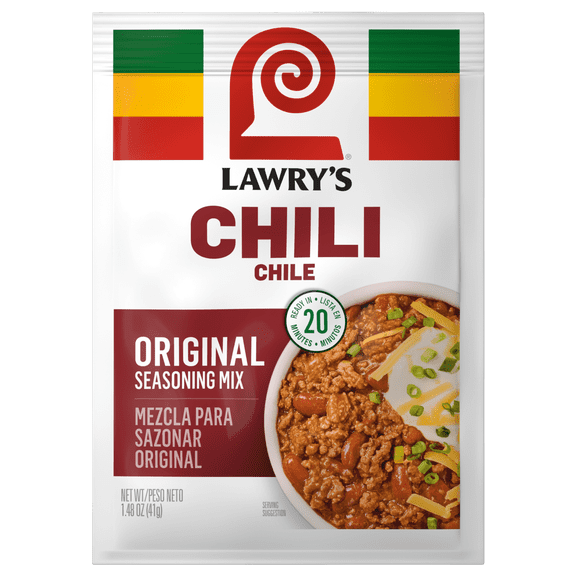 Lawry's, Chili, Spices & Seasonings Mix, 1.48 oz Pack of 3