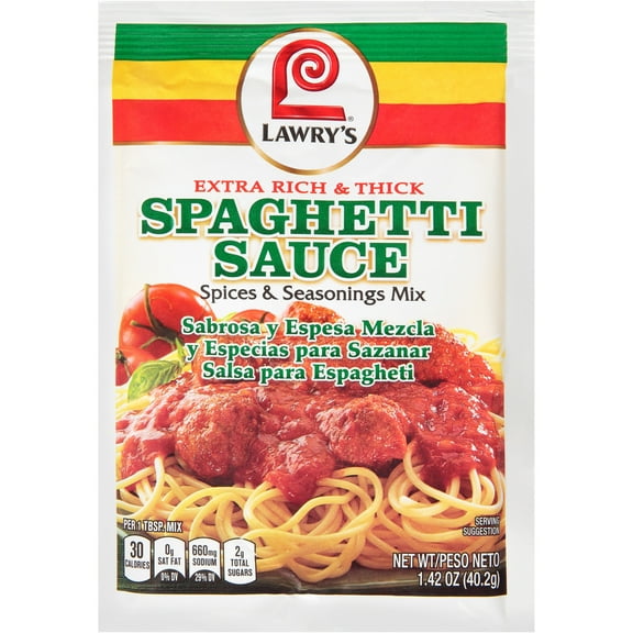 Lawry's Extra Rich & Thick Spaghetti Mix, 1.42 oz Packet