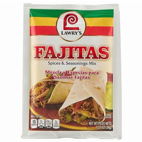 Lawry's, Fajitas Spices & Seasonings Mix, 1.27 Oz (Pack of 2)