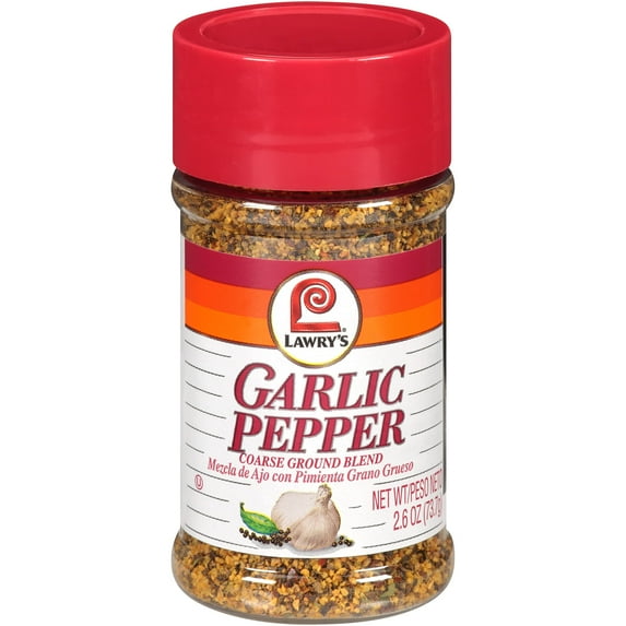 Lawry's Garlic Pepper Coarse DNF2 Ground Blend, 2.6 oz (Pack of 12)