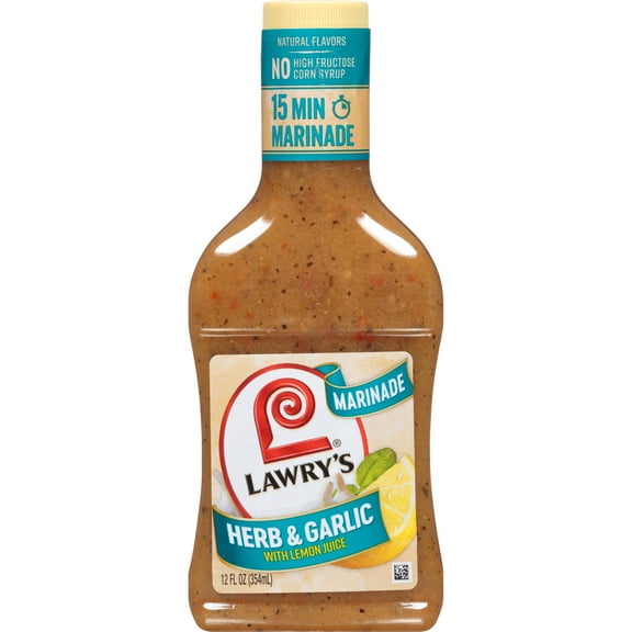 Lawry's Herb & Garlic With Lemon Marinade 12 fl oz Bottle (Pack of 2)