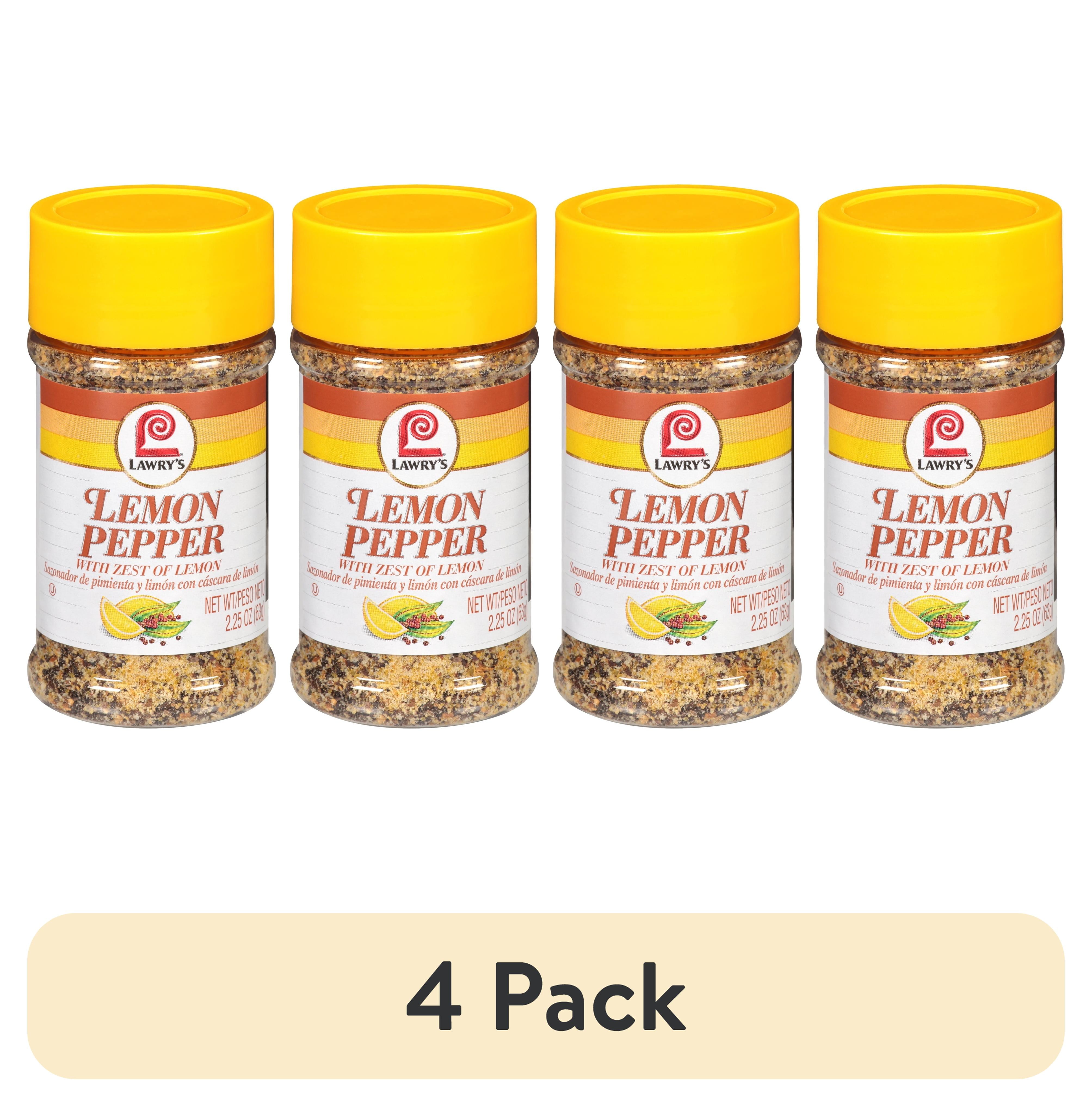(4 pack) Lawry's Kosher Lemon Pepper Blend, 2.25 oz Bottle - Walmart.com