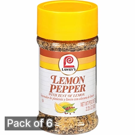Lawry's Lemon Pepper Blend 2.25 oz Bottle (Pack of 6)