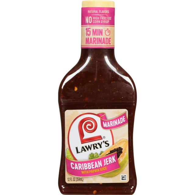 Lawry's Marinade Caribbean Jerk, 12 fl oz Cooking Sauces & Marinades
