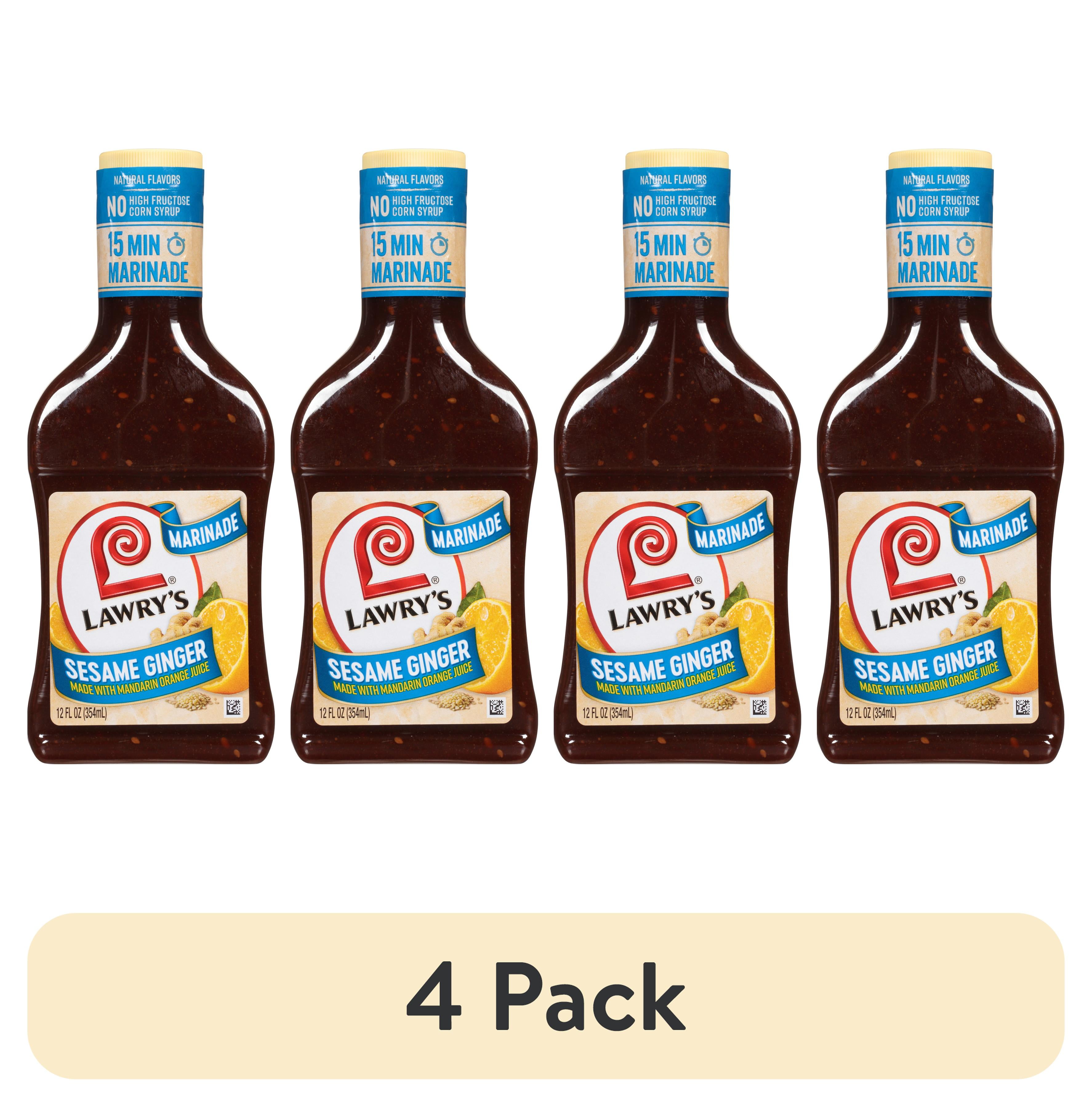 (4 pack) Lawry's Marinade Sesame & Ginger, 12 fl oz Cooking Sauces