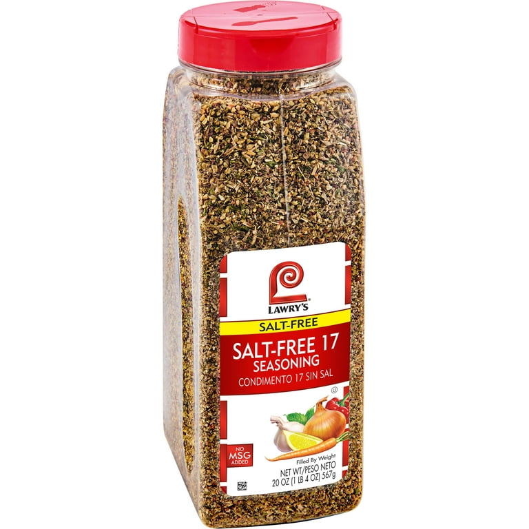  Lawry's Salt Free 17 Seasoning, 10 oz - One 10 Ounce Container  of 17 Seasoning Spice Blend Including Toasted Sesame Seeds, Turmeric, Basil  and Red Bell Pepper for Seafood Poultry